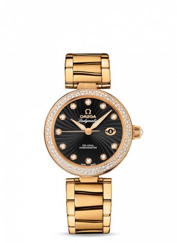 LadyMatic Co-Axial 34 Yellow Gold / Diamond / Black / Bracelet