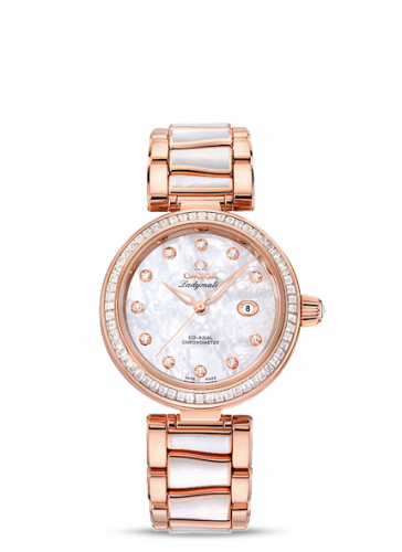 LadyMatic Co-Axial 34 Sedna Gold Baguette / MOP / MOP Bracelet
