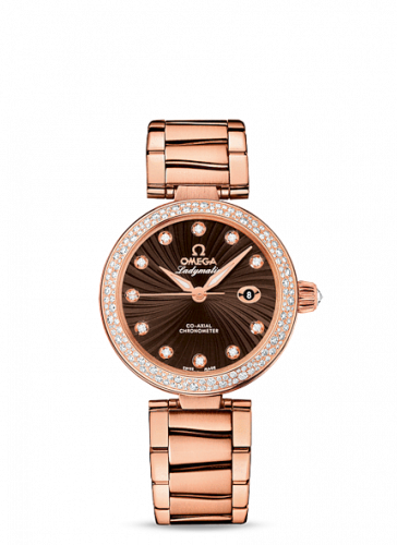 LadyMatic Co-Axial 34 Red Gold / Diamond / Brown / Bracelet