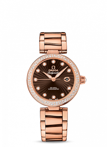 LadyMatic Co-Axial 34 Red Gold / Diamond / Brown / Bracelet
