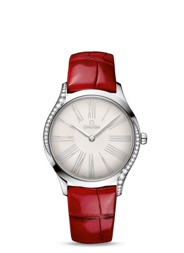 De Ville Trésor 36 Stainless Steel / Silver - Roman / Alligator