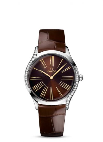 De Ville Trésor 36 Stainless Steel / Brown - Roman / Alligator
