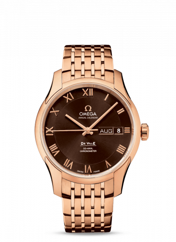 De Ville Co-Axial Annual Calendar Red Gold / Brown / Bracelet