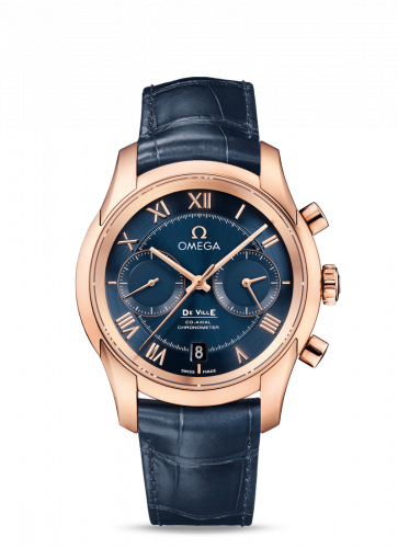 De Ville Co-Axial 42 Chronograph Red Gold / Blue