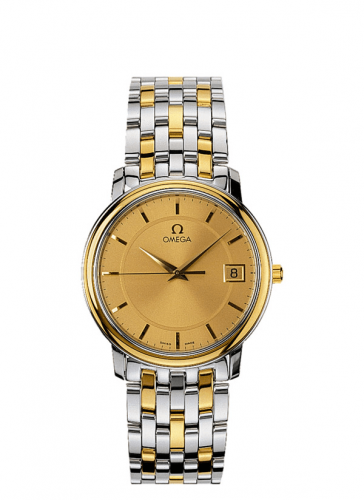 De Ville Prestige Quartz 34.4 Stainless Steel / Yellow Gold / Champagne / Bracelet