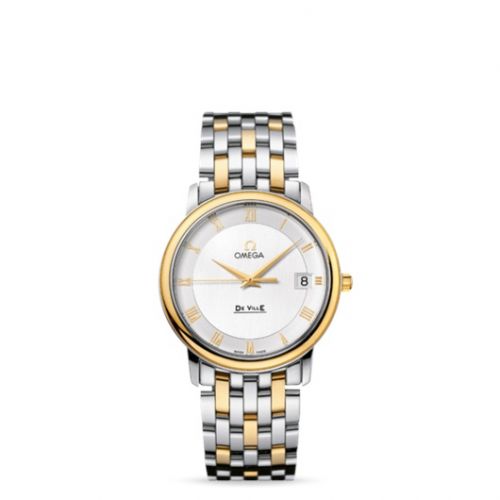 De Ville Prestige Quartz 34.4 Stainless Steel / Yellow Gold / Silver / Bracelet