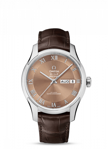 De Ville Hour Vision Master Chronometer Annual Calendar Stainless Steel / Brown