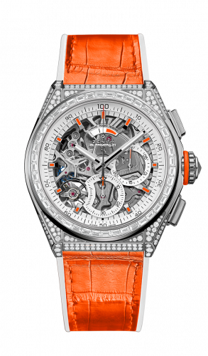 Defy El Primero 21 White Gold / Skeleton / Alligator / Swizz Beatz