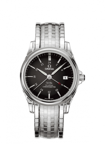 De Ville Co-Axial 38.7 GMT Stainless Steel / Black / Bracelet