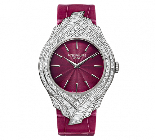 Calatrava 4895 White Gold / Bordeaux