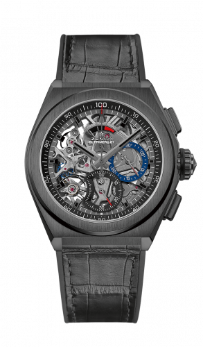 Defy El Primero 21 Black Ceramic / Skeleton / Alligator