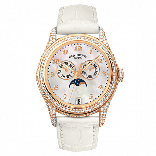 Annual Calendar 4937 Rose Gold Diamond White Mother of Pearl