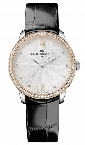 1966 36mm Stainless Steel / Pink Gold / Diamond / Silver / Alligator