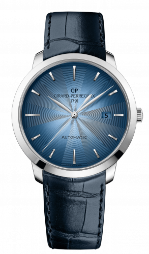1966 40 Stainless Steel Blue Alligator Strap
