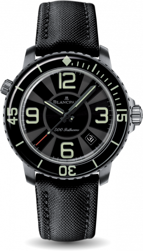 Fifty Fathoms 500 Fathoms Titanium / Black / Black Canvas