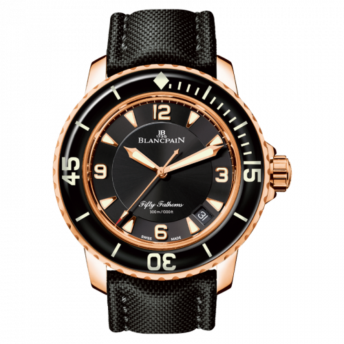 Fifty Fathoms Automatique Red Gold / Black / Black Canvas