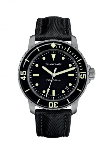 Fifty Fathoms Nageurs de Combat Stainless Steel / Black / Black Canvas