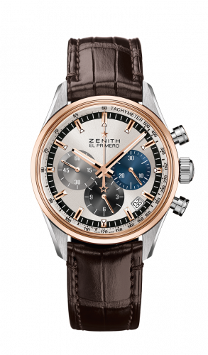 El Primero Chronomaster 38 Stainless Steel / Rose Gold / Silver / Alligator