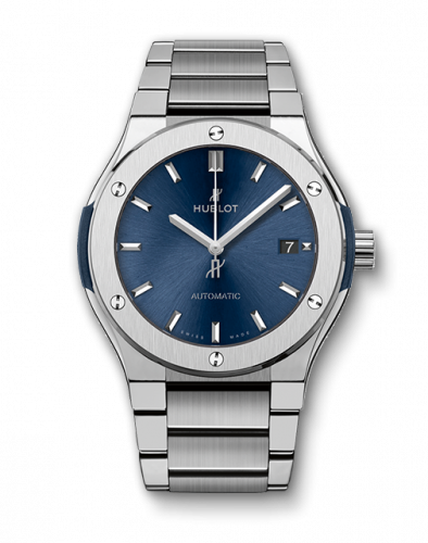 Classic Fusion 45 Titanium / Blue / Bracelet