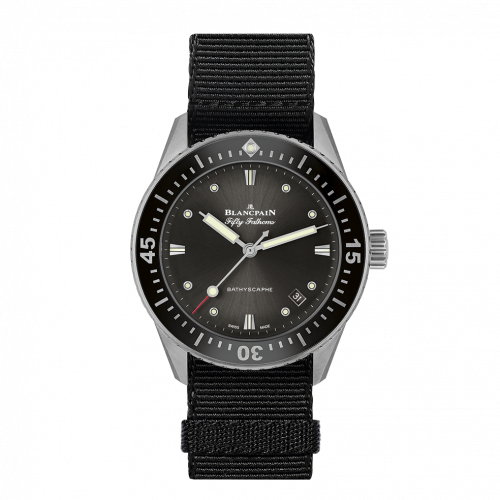 Fifty Fathoms Bathyscaphe Stainless Steel / Grey / Black Nato