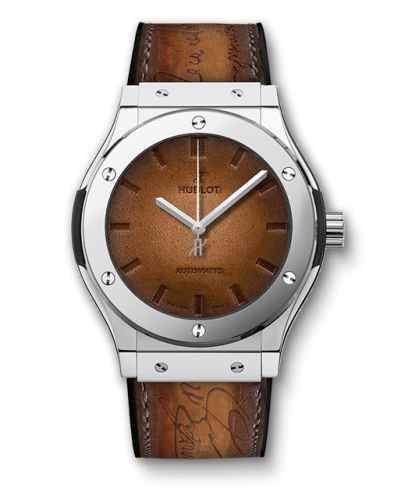 Classic Fusion 45 Berluti Scritto Platinum / Brown