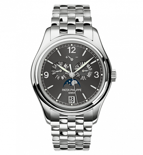 Annual Calendar 5146 White Gold / Bracelet / Grey