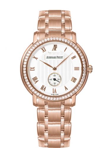 Jules Audemars Small Seconds Pink Gold / Diamond / Silver / Bracelet d'Occasion