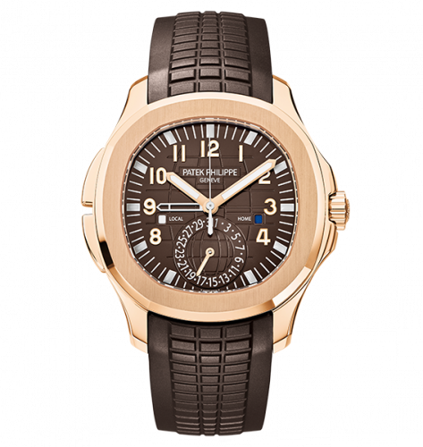 Aquanaut Travel Time 5164 Rose Gold / Brown