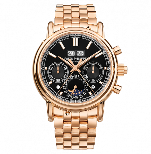 Perpetual Calendar Split-Seconds Chronograph 5204 Rose Gold / Black / Bracelet