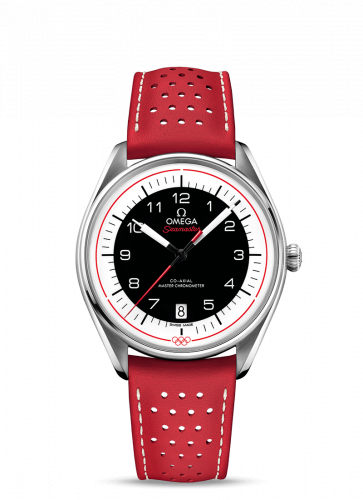 Seamaster Master Co-Axial 39.5 Olympic Timekeeper Stainless Steel / Black / Red