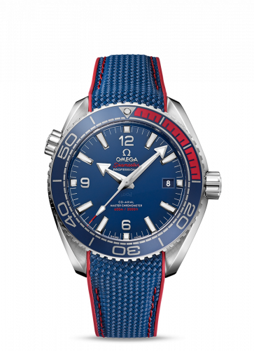 Seamaster Planet Ocean 600M Co-Axial 43.5 Master Chronometer Stainless Steel / Blue / Rubber / PyeongChang 2018