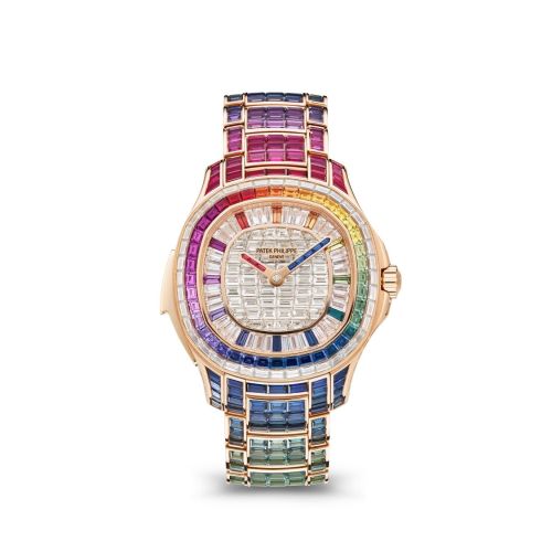 Aquanaut Luce Minute Repeater Rose Gold - Rainbow / Baguette / Bracelet