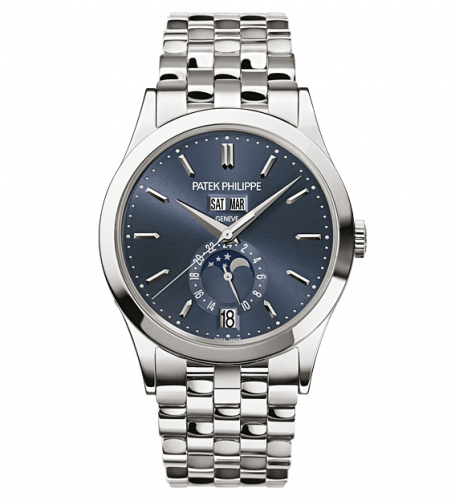 Annual Calendar 5396 White Gold Blue Bracelet