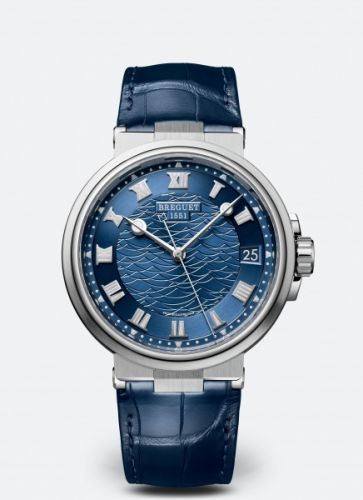 Marine 5517 White Gold / Blue / Alligator