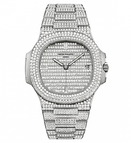 Nautilus 5719 White Gold Full Diamond