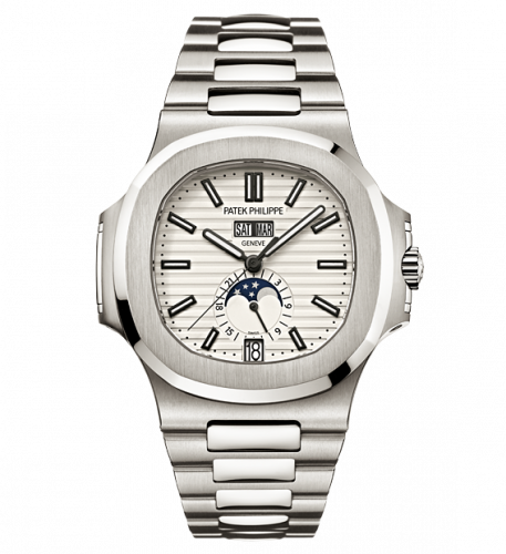 Nautilus 5726 Stainless Steel / White