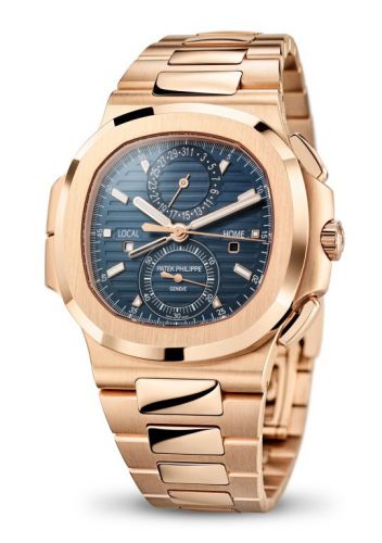 Nautilus Travel Time Rose Gold / Blue