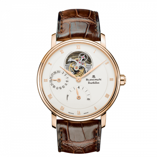 Villeret Tourbillon 8 Jours Red Gold / Opaline
