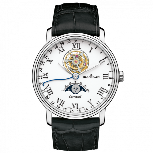 Villeret Carrousel Phase de Lune Platinum
