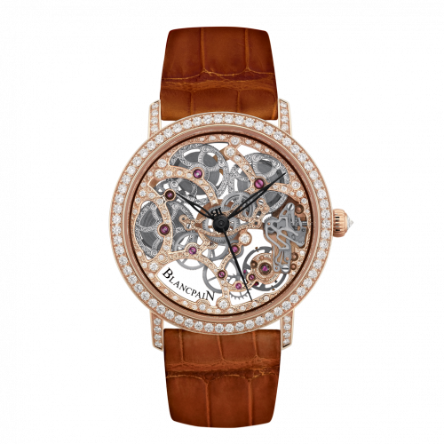 Villeret Squelette 8 Jours Red Gold / Diamond