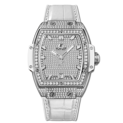 Spirit of Big Bang 39 Titanium / Full Pavé / White