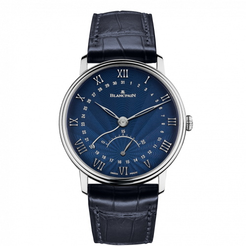 Villeret Ultraplate Quantième Seconde Rétrograde White Gold / Flinqué