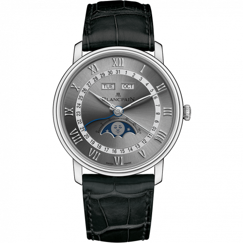 Villeret Quantième Complet 40mm Stainless Steel / Grey
