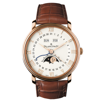 Villeret Quantième Complet 40mm Red Gold / Opalin