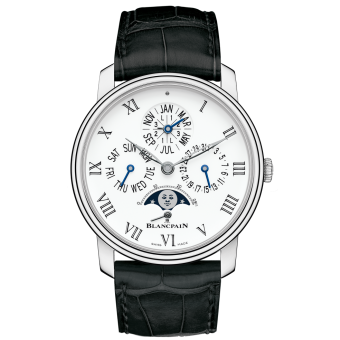 Villeret Quantieme Perpetuel 8 Jours White Gold / Enamel
