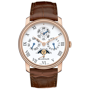 Villeret Quantieme Perpetuel 8 Jours Red Gold / Enamel
