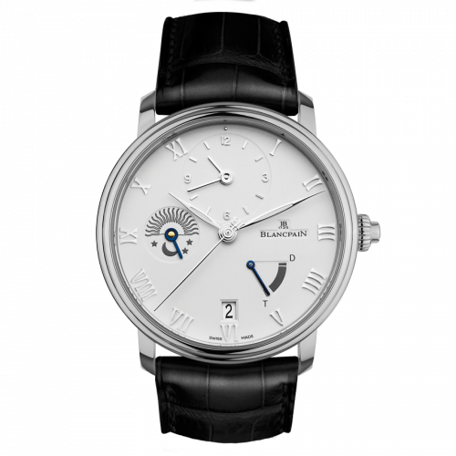 Villeret Demi-Fuseau Horaire Stainless Steel / White