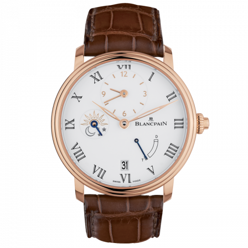 Villeret Demi-Fuseau Horaire 8 Jours Red Gold / Enamel