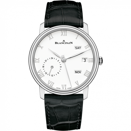 Villeret Quantième Annuel GMT Stainless Steel / White 