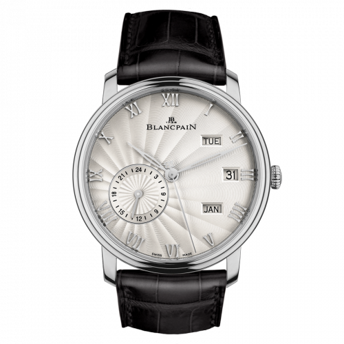Villeret Quantième Annuel GMT White Gold / Opalin Flinqué